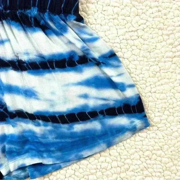 Young Fabulous & Broke Tie Dye Elastic Waist 3/4 Tab Sleeve Jumper Romper Size S - Picture 9 of 14